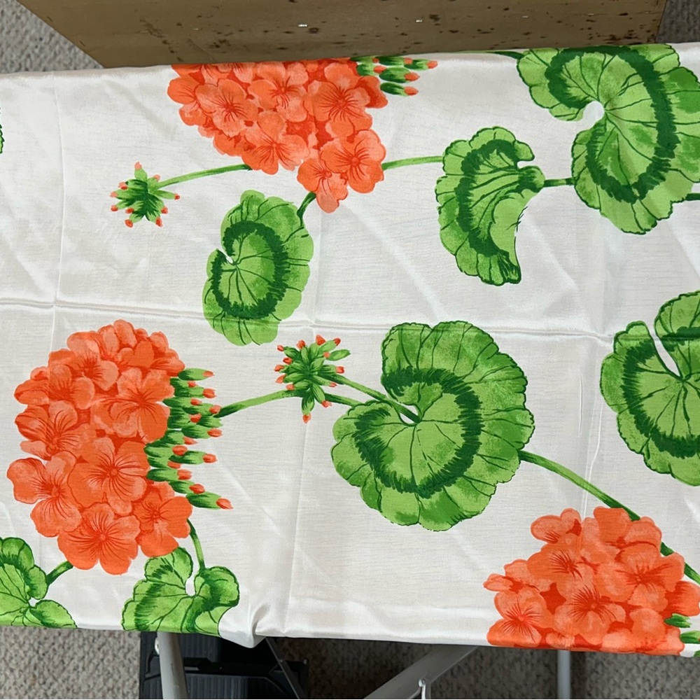 Vibrant Carleton Varney Orange and Green Floral Scarf